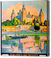 Aschaffenburg, River Main,bavaria, Germany, Travel Poster Canvas Print