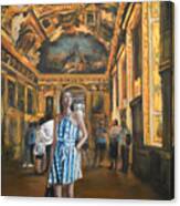 At The Louvre Canvas Print