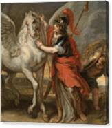 Athena And Pegasus Canvas Print