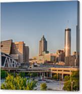 Atlanta Skyline Philips Arena Canvas Print