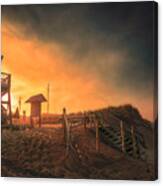 Atlantic Ocean Coast At Sunset - Nauset Beach Canvas Print