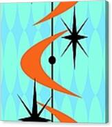 Atomic Boomerangs In Orange Canvas Print