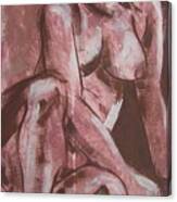 Aubergine Female Nude Canvas Print