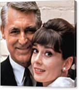 Audrey Hepburn And Cary Grant Charade 1963 Canvas Print