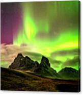 Aurora Over The Clouds Canvas Print