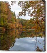 Autumn At Hillside Pond Canvas Print