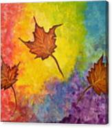 Autumn Bliss Colorful Abstract Painting Canvas Print