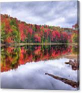 Autumn Color At The Pond Canvas Print