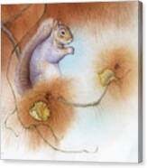 Autumn Come Softly Squirrel Canvas Print