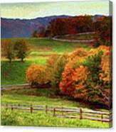 Autumn Fall Colors Blue Ridge Brilliance Ap Canvas Print