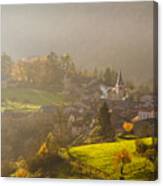 Autumn Lights In Bugey Mountains Canvas Print