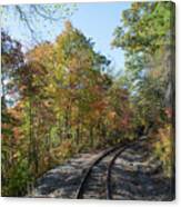 Autumn On The Hiawassee Rails Canvas Print