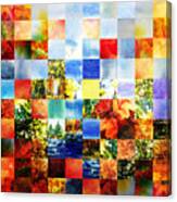 Autumn Quilt Fall Collage Canvas Print