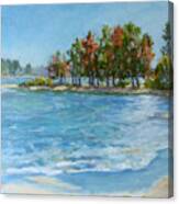 Autumn Shores - Jordan Lake Canvas Print