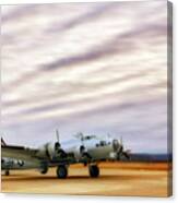 B-17 Aluminum Overcast - Bomber - Cantrell Field Canvas Print