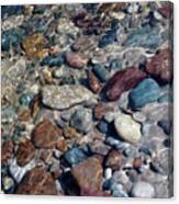 Babbling Brook Stones Canvas Print