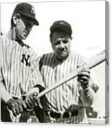 Babe Ruth And Lou Gehrig Canvas Print