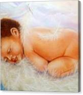 Baby Angel Feathers Canvas Print