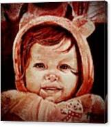 Baby Painted In Mother's Blood Canvas Print