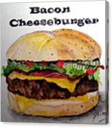 Bacon Cheeseburger Canvas Print
