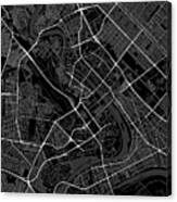 Baghdad Iraq Dark Map Canvas Print