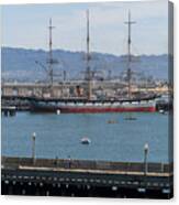 Balclutha Cargo Ship At Hyde Street Pier San Francisco California Dsc3180 Canvas Print