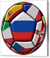 Ball With Flag Of Russia In The Center Canvas Print