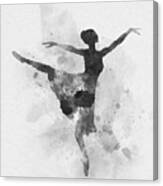 Ballerina Black And White Canvas Print