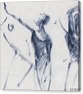 Ballet Sketch Arm Reaching Out Canvas Print