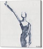 Ballet Sketch One Arm Extended Canvas Print