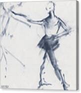 Ballet Sketch Tendu Front Canvas Print