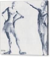 Ballet Sketch Two Dancers Shift Canvas Print
