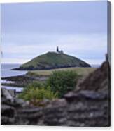 Ballycotton Ireland Lighthouse Through Village Stone Wall County Cork Canvas Print