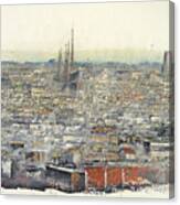 Barcelona Panoramic Canvas Print