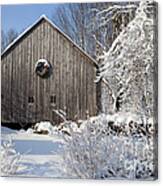 Barn After Snowfall Canvas Print