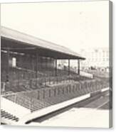 Barnsley - Oakwell Stadium - South Stand Ponty End 1 - Bw - 1960s Canvas Print