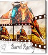 Barrel Racing Canvas Print