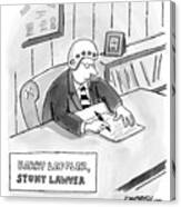 Barry Leffler Stunt Lawyer Canvas Print