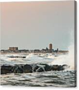 Battering The Shark River Inlet Canvas Print