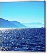 Bay In Blue Canvas Print