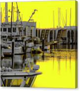 Bay In Yellow Canvas Print