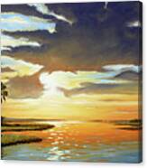 Bay Sunset Canvas Print