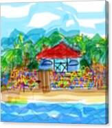 Beach Bungalow Canvas Print