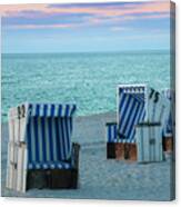 Beach Chair At Sylt, Germany Canvas Print