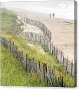Beach Fences In A Storm Canvas Print