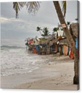 Beach Shops Canvas Print