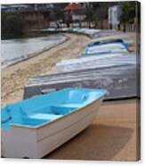 Beached Boats Canvas Print