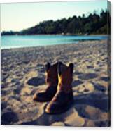Beached Boots Canvas Print