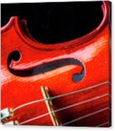 Beautiful Violin Close Up Canvas Print