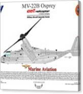 Bell Boeing Mv-22b Osprey 166720 Canvas Print